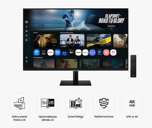 Samsung M7 M70F – Monitor, 32" 3840 × 2160 (UHD 4K), LCD, Schwarz