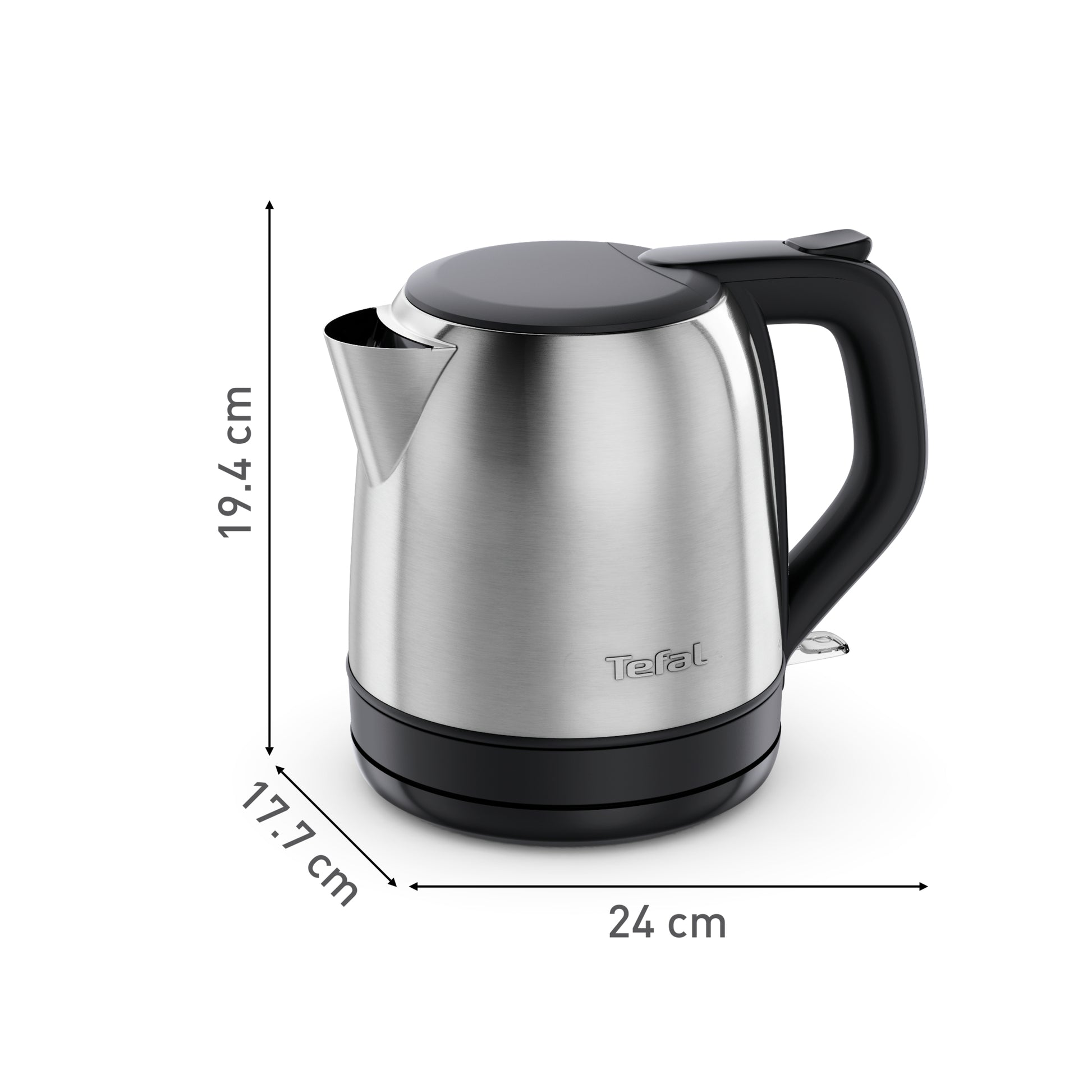 Tefal Subito Mini Wasserkocher – 1 l, Edelstahl, KO5S2DE0
