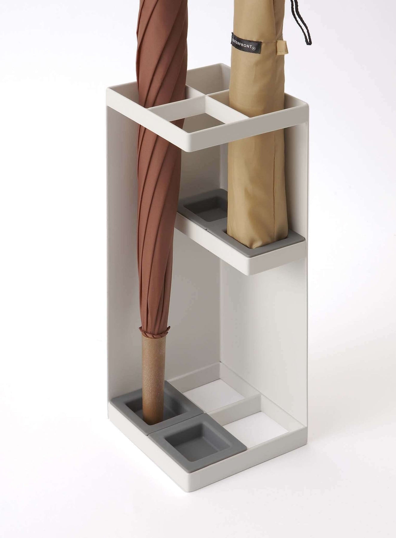 Yamazaki Schirmständer – Polypropylen, Stahl – Weiss – Ø 110 × H 300 mm