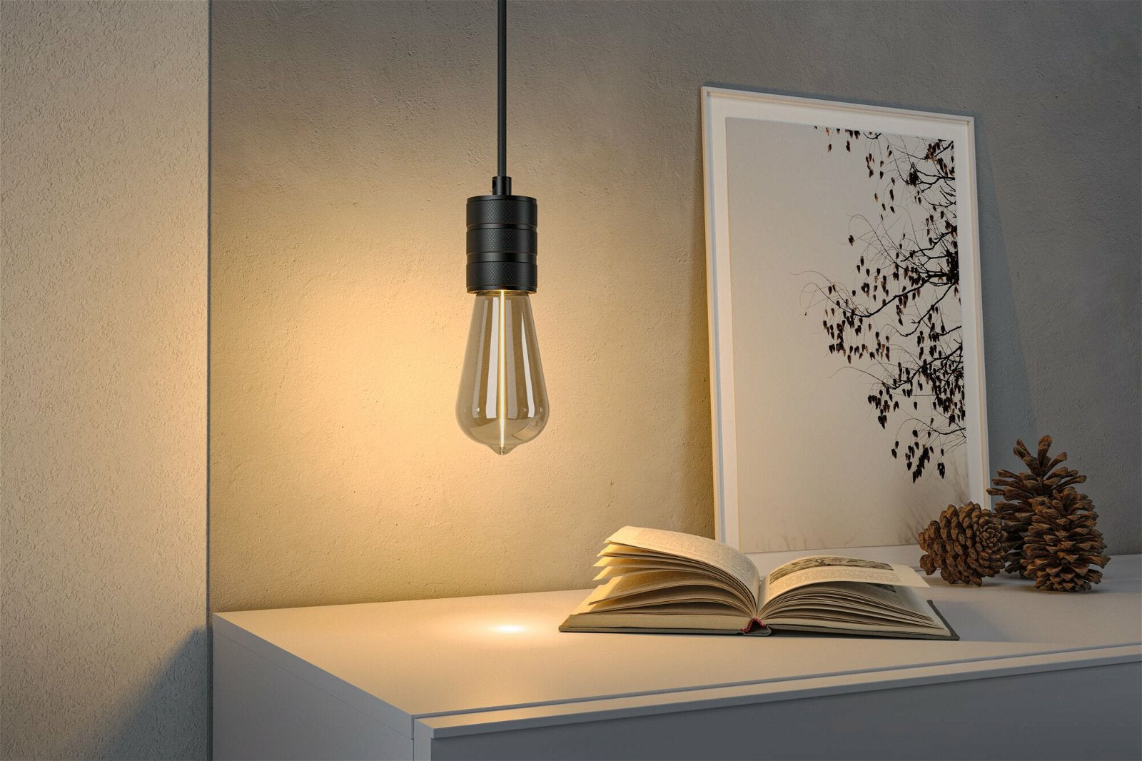 Paulmann LED-Leuchtmittel E27 A-Form – Warmweiss 1800 K, 90 lm, 2,8 W – IP20 – 1 Stk. – Grau, Glas