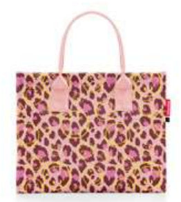 Reisenthel Stofftasche, Polyester, Motiv Leo Blush, 420×350×170 mm