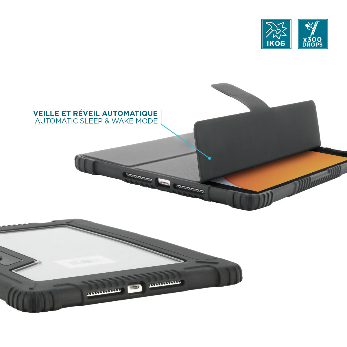 Mobilis Rugged Tablet-Hülle für iPad 10,2" (7.–9. Gen.) – Schwarz