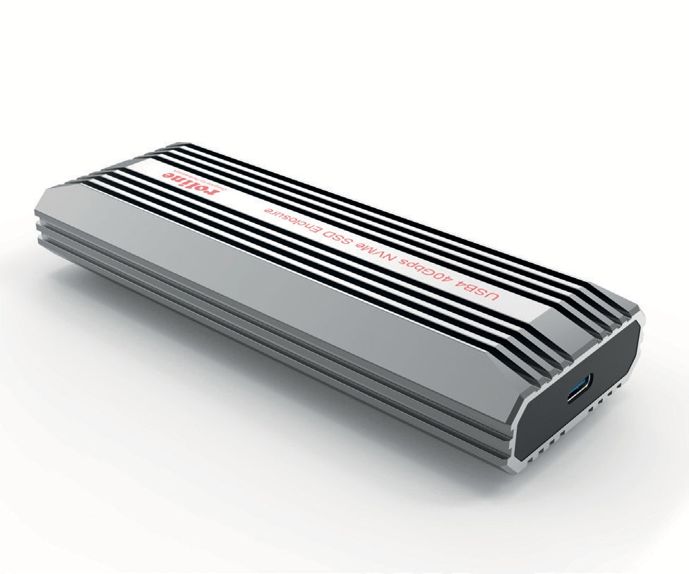 ROLINE M.2 NVMe SSD-Gehäuse – 1-Bay, USB4 Gen3x2 40 Gbit/s, USB-C, für M.2 2280/2260/2242