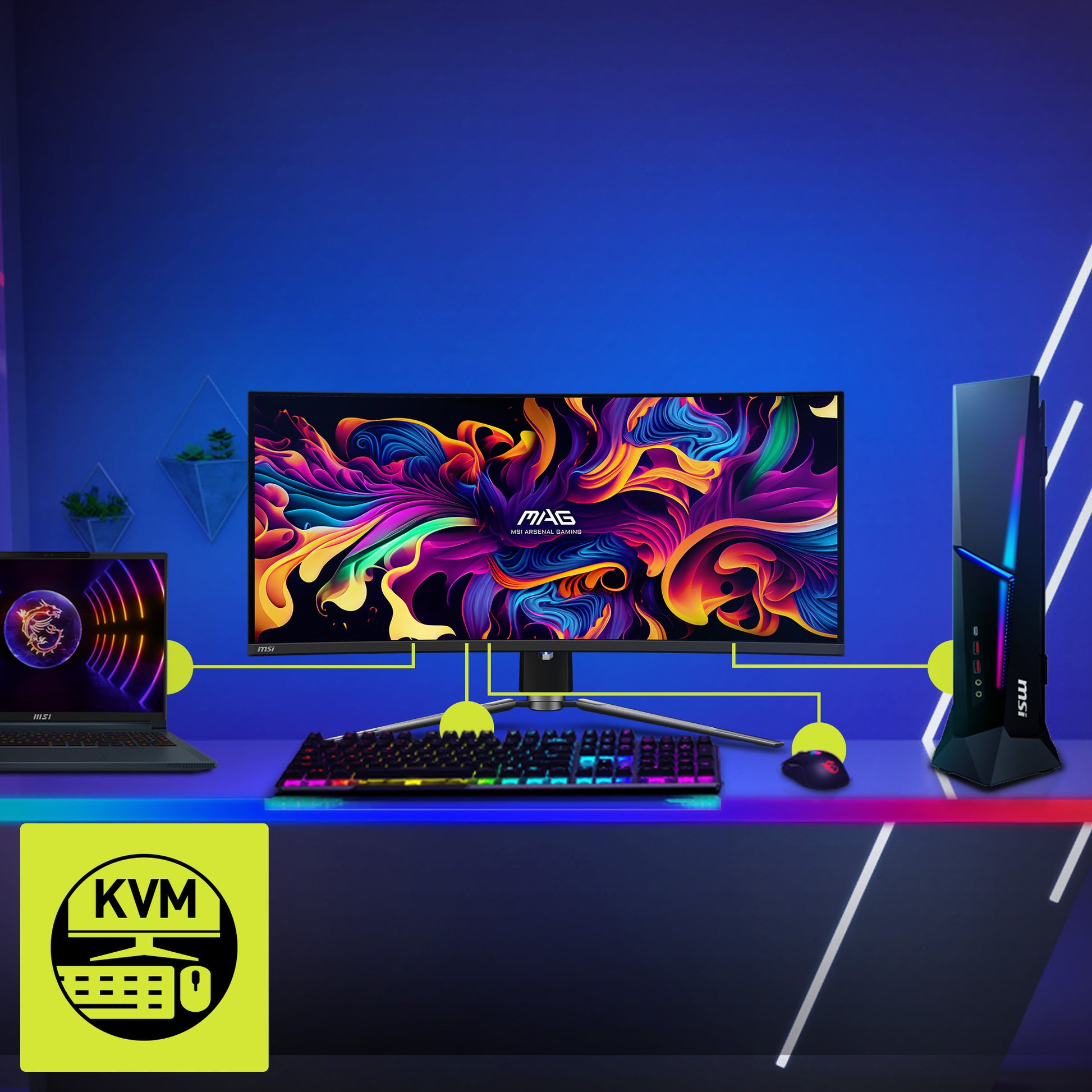 MSI MAG 341CQPDE – Monitor, 34", QD-OLED, 175 Hz, 250 cd/m², USB-C, VESA 100 × 100, Schwarz
