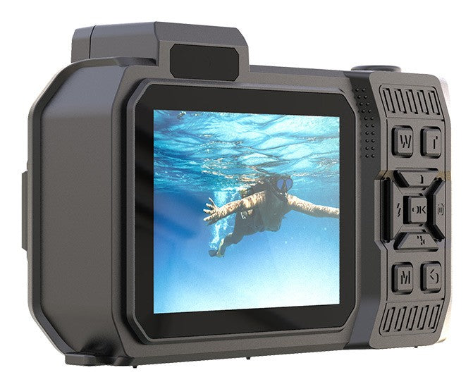 AgfaPhoto WP9500 – Unterwasserkamera, wasserdicht bis 3 m, 18×, 24 MP, 4K, Orange