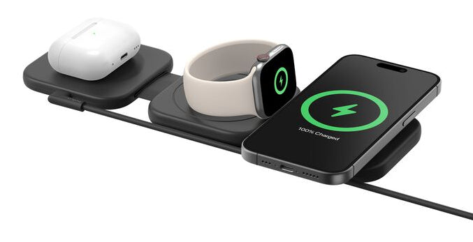 Belkin Boost Charge Pro 3-in-1 Ladegerät – 15 W, Qi2, magnetisch