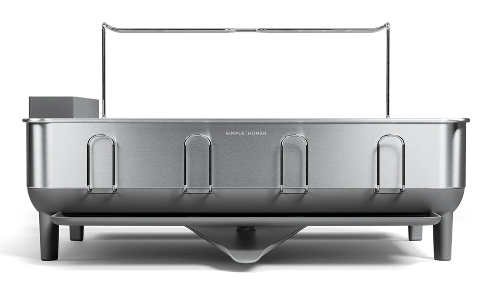 simplehuman Abtropfgestell, 51,4 × 56,6 × 29,2 cm, Edelstahl, Silber