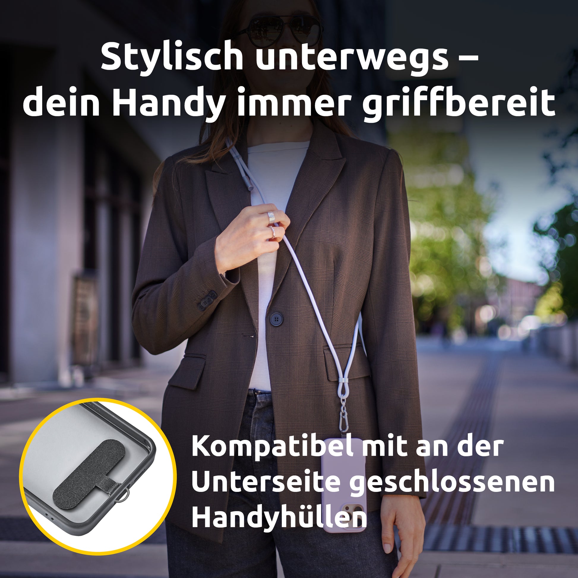 Intenso Kabel – USB-C auf USB-C 1,65 m, PD 60 W, geflochten, Schlüsselanhänger, violett – für USB-C Geräte