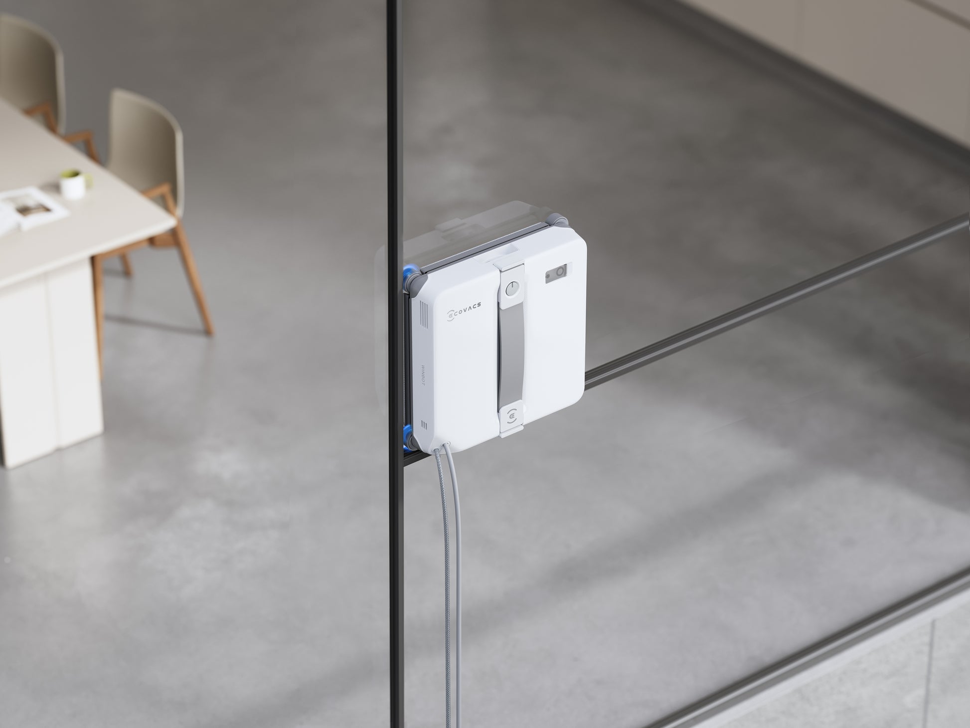 Ecovacs Fensterreiniger WINBOT MINI 2 – 0,23 l – weiss/grau – Akku – 21,5 × 21,5 × 5,5 cm