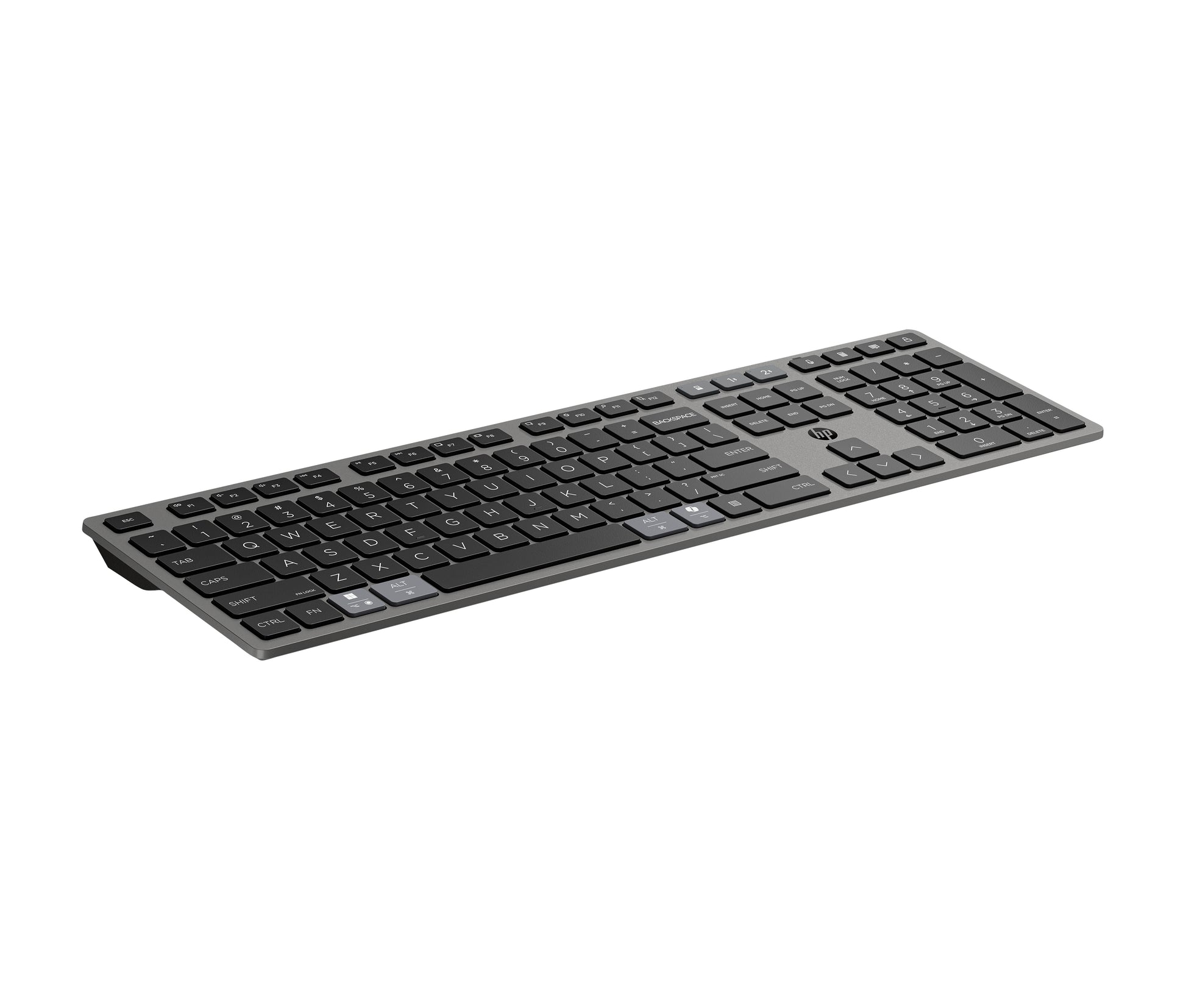 HP 725 Multi-Device Wiederaufladbare – Tastatur – Bluetooth & 2,4 GHz (USB-A Empfänger) – Wiederaufladbar – Schwarz