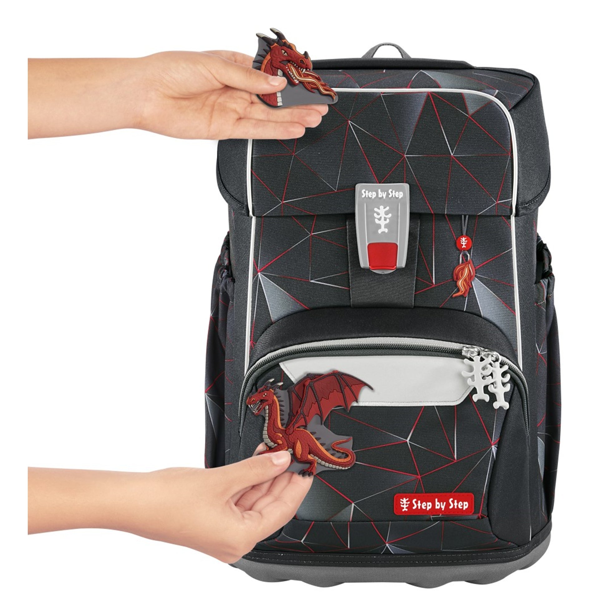 Step by Step Schulrucksack-Set Giant – 5-teilig – Dragon Drako – aus rPET