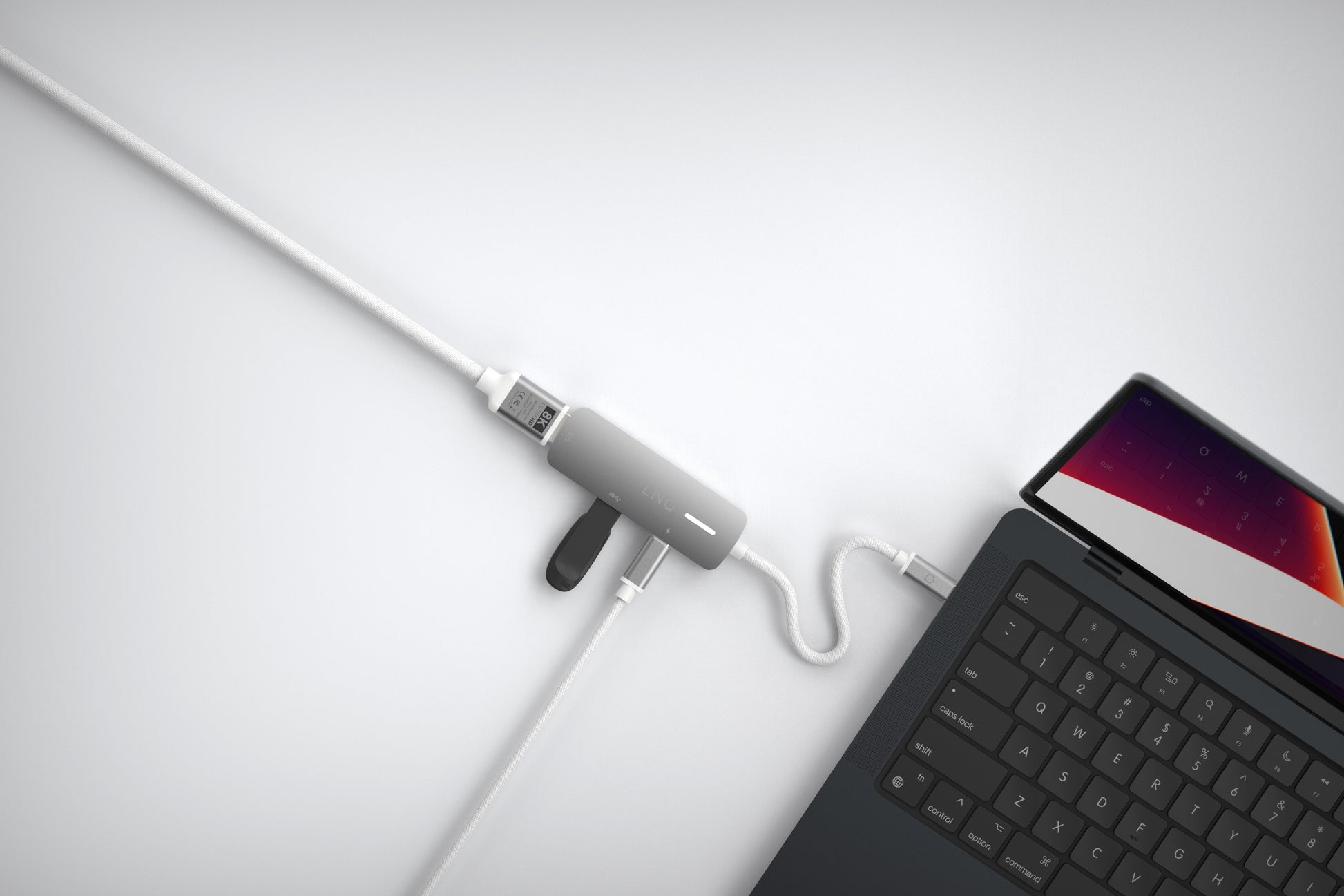 LINQ ProConnect 3in1 Dockingstation – USB-C, 1× HDMI, 1× USB-A, 140 W PD, für Windows/Mac