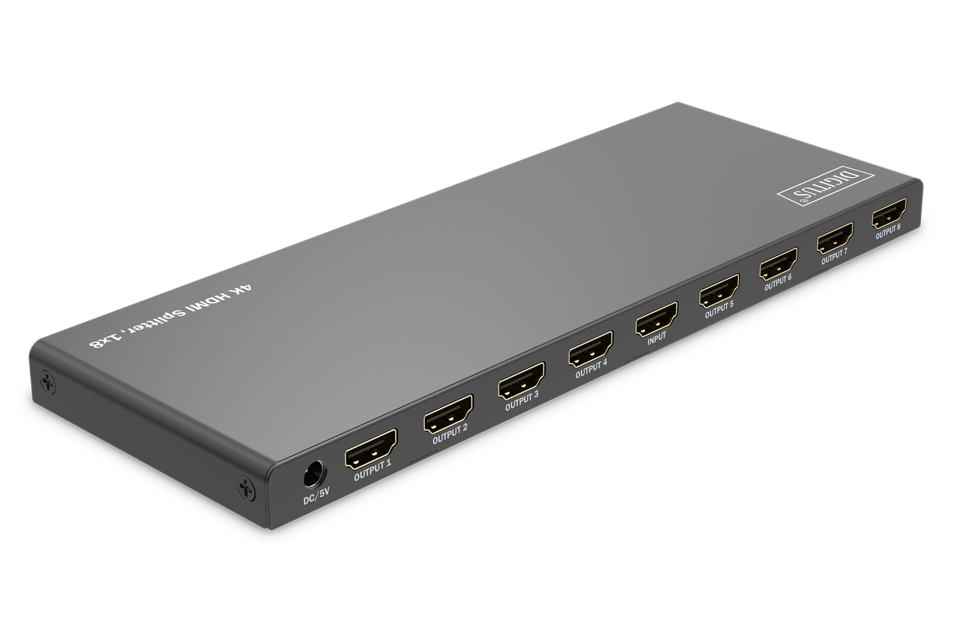 Digitus HDMI-Splitter – 4K UHD, 60 Hz, HDMI 2.0, 1×8 – Schwarz