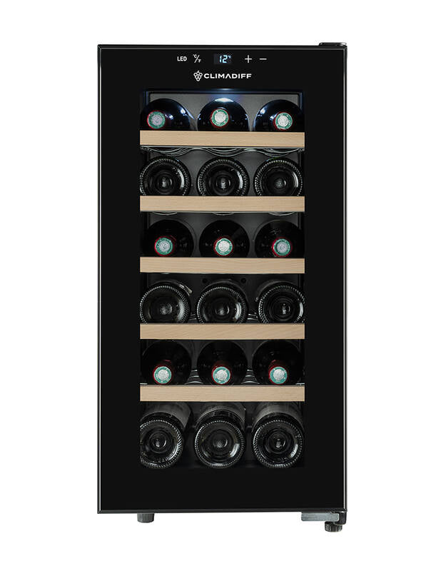 Climadiff Weinkühlschrank CUVEE18 – 50 l, 220/240 V, Energieeffizienzklasse E, 22 dB