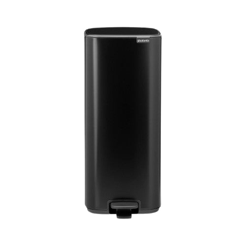 Brabantia Papierkorb – 30 l – Stahl, Schwarz matt – B × H 288 × 647 mm