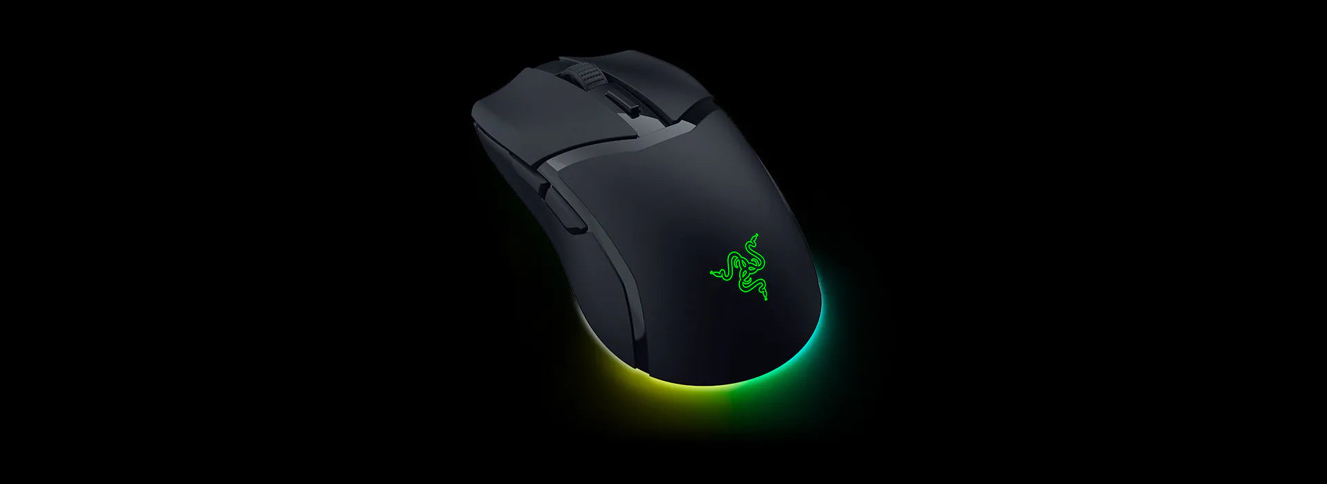 Razer Cobra HyperSpeed Gaming-Maus – kabellos, 8'000 Hz, 6 Tasten, für Rechtshänder, RGB-Beleuchtung, schwarz