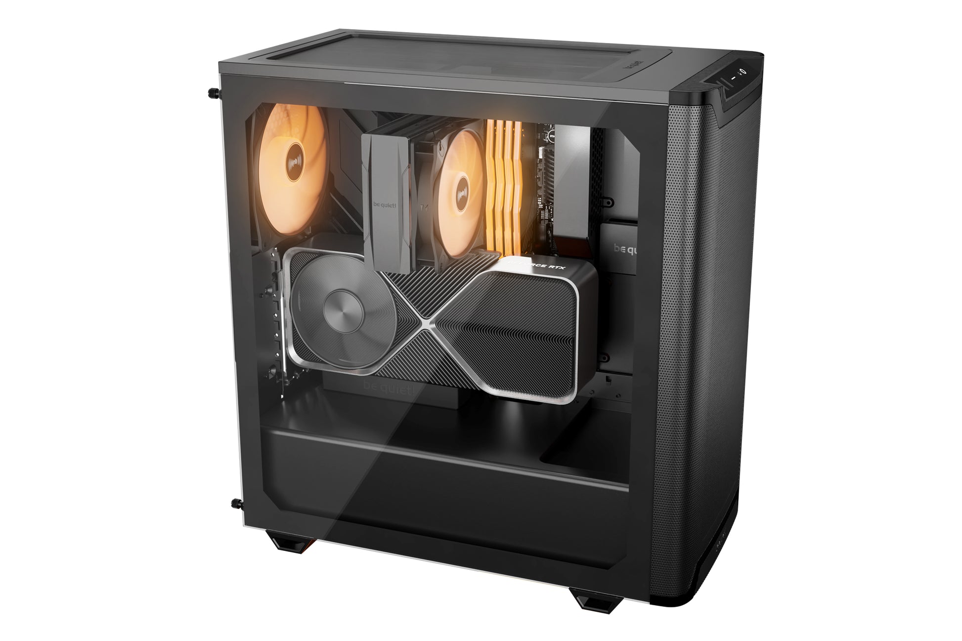 be quiet! be quiet Pure Base 501 LX – Midi-Tower – Schwarz, ATX, Seitenfenster (Glas), 3×120 mm vorne, 1×140 mm hinten