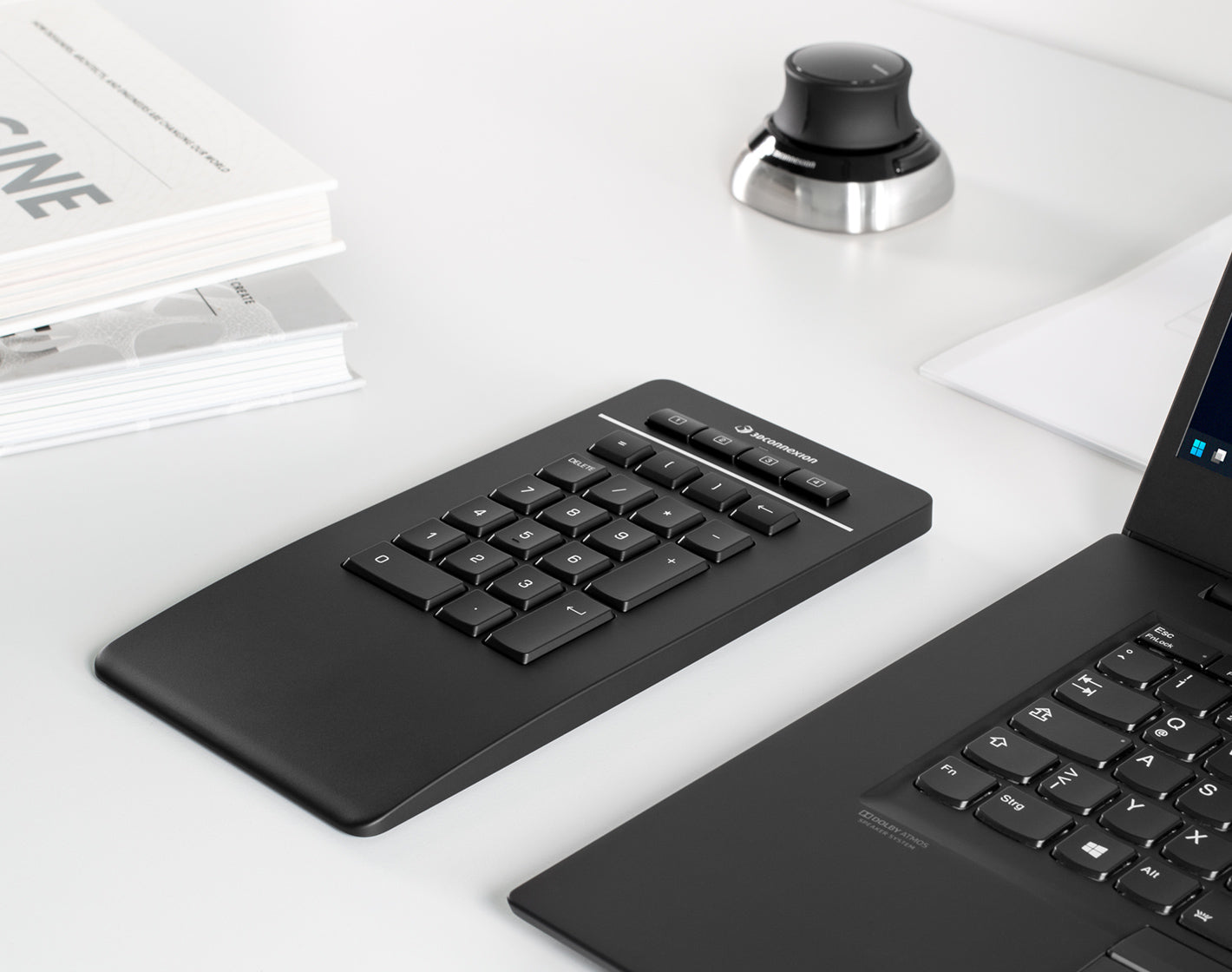 3Dconnexion Numpad Pro – Tastatur, kabellos (Bluetooth/RF), kabelgebunden (USB-A/USB-C) – für Windows & macOS
