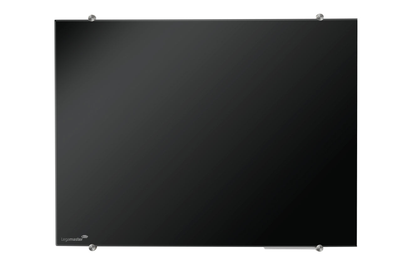 Legamaster Glasboard – schwarz, magnetisch, rahmenlos – 120 × 90 cm