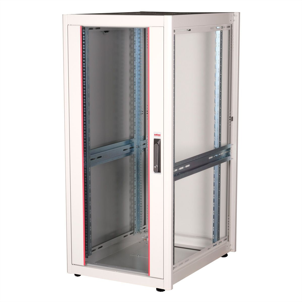 ROLINE Basic – 19" Netzwerkschrank 26U, IP20, abschliessbar, 600 × 800 × 1300 mm, lichtgrau, Stahl