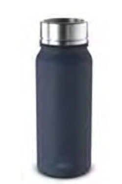 Alfi PURE Isolierflasche 500 ml – doppelwandig 9 h heiss/18 h kalt, Edelstahl, Dunkelblau