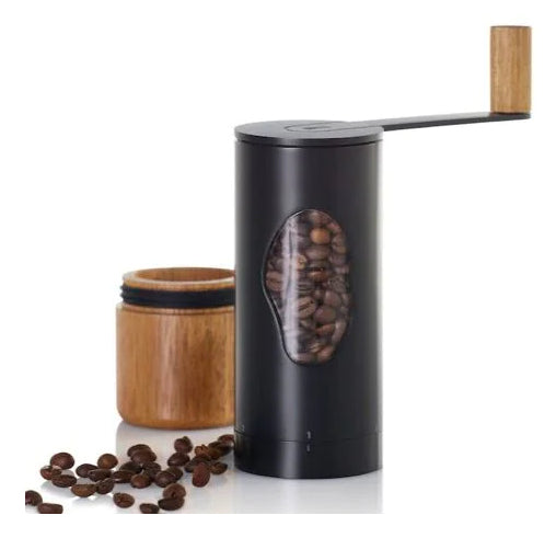 AdHoc Kaffeemühle, Ø 6 × 21,8 cm, mit Schlagmesser, Akazie/Schwarz
