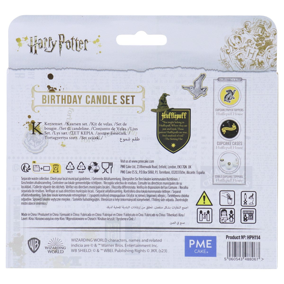 PME Geburtstagskerzen Harry Potter Hufflepuff – Grün – 7 cm – Kunststoff – 7 Stk