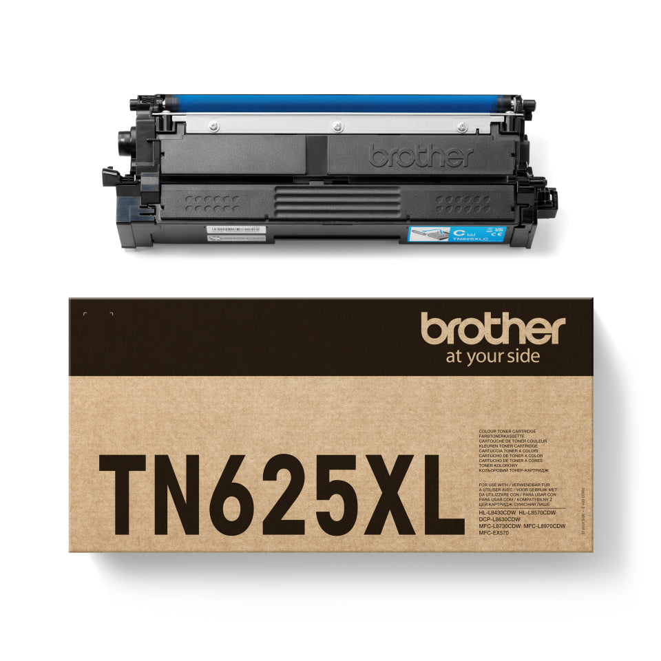 Brother TN-625XLC Cyan Toner – Original – 4'500 Seiten – für Brother HL-L8430CDW/HL-L8570CDW und andere