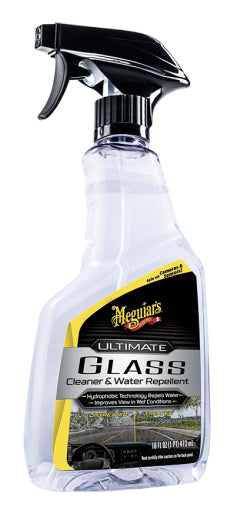 Meguiar's Ultimate Glass Glas-/Oberflächenreiniger für Glas – Spraydose – 473 ml