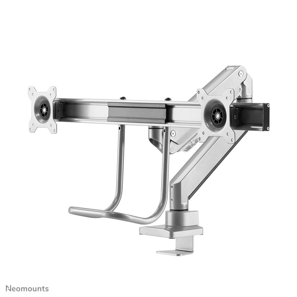 Neomounts NM-D775DXSILVER – Monitorarm Tischhalterung – Klemme/Durchführung – 2 Monitore – 10–32" – VESA 75×75