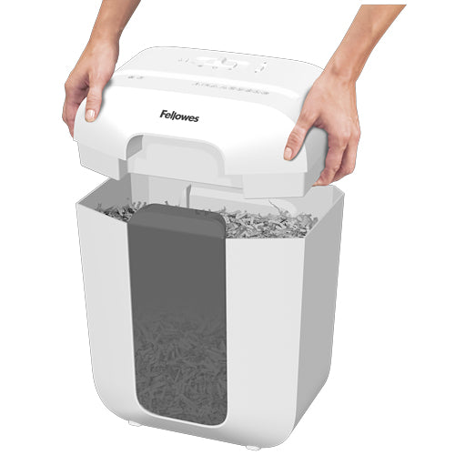 Fellowes LX50 – Aktenvernichter, DIN P-4, Partikelschnitt 4 × 37 mm, 9 Blatt, 17 l