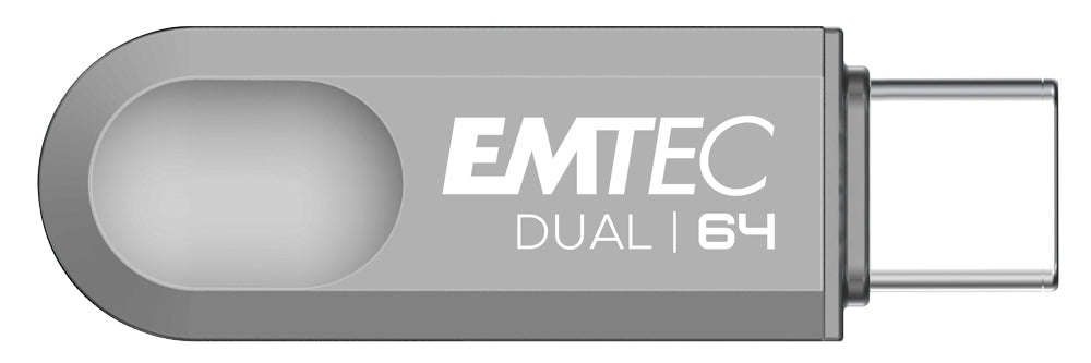 Emtec D280 USB-Stick – 64 GB, USB 3.2, Dual-Stecker USB-A/USB-C