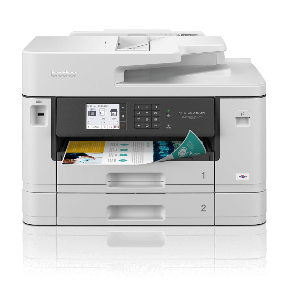 Brother MFC-J5740DW – Farbiges Tintenstrahl-MFP A3, 4-in-1 – USB/LAN/WLAN – Duplex, ADF – 28 S/W-Seiten pro Minute