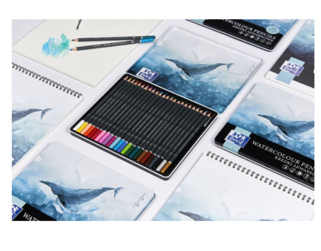 Oxford Aquarellblock – A4 – 300 g/m² – Spiralbindung – Weiss