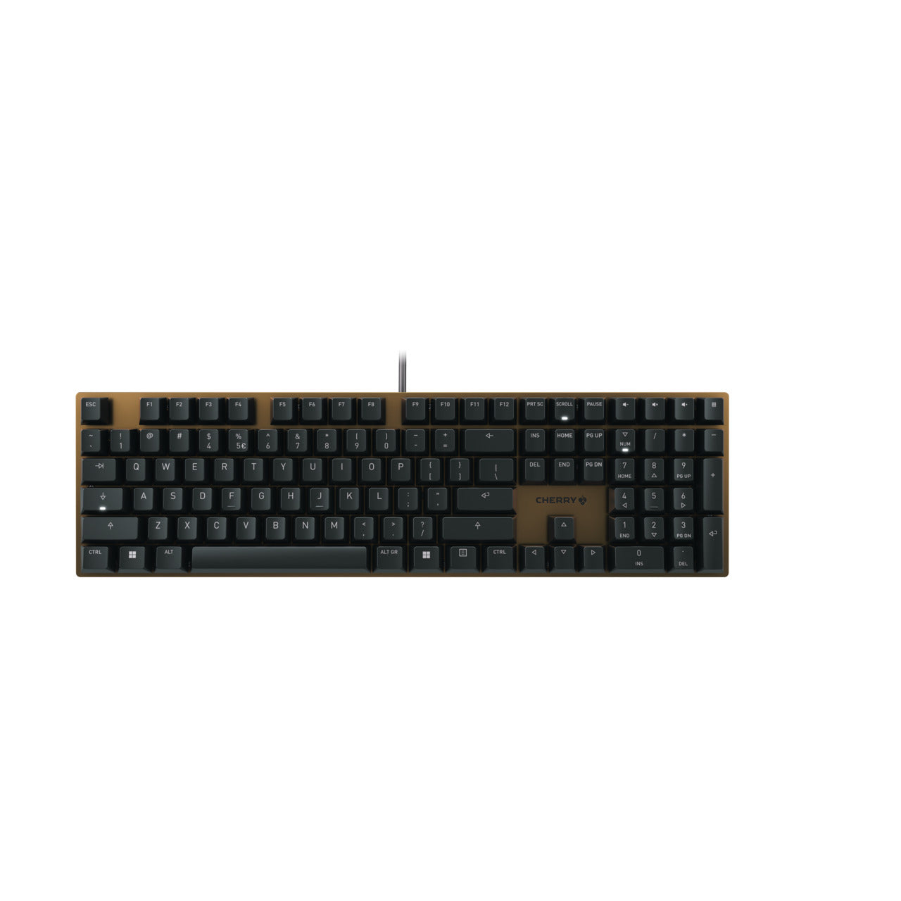 Cherry – Tastatur, kabelgebunden, US-Layout (EN), mechanisch, Schwarz/Bronze