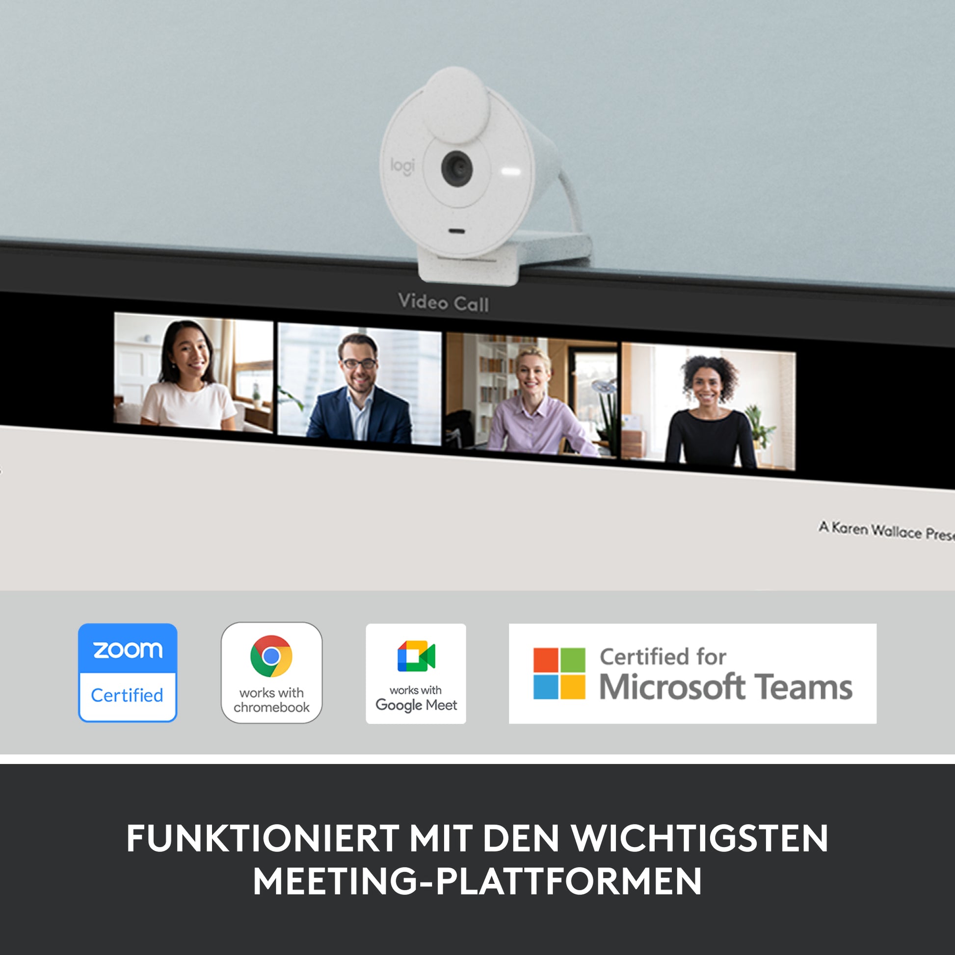 Logitech Brio 300 – Webcam – Full HD 1080p, Off-White