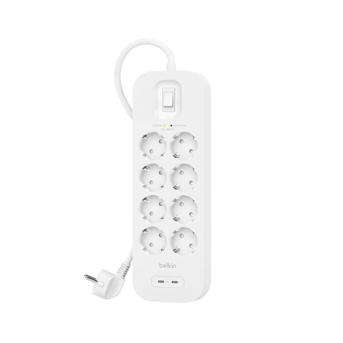 Belkin Steckdosenleiste – 2,00 m, 8-fach, 2× USB-C 30 W