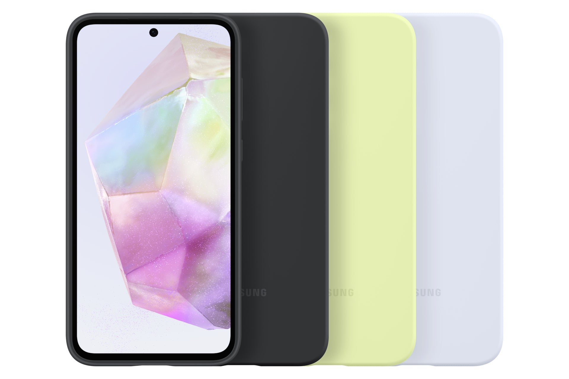 Samsung Backcover – für Samsung Galaxy A35 5G – hellblau – Silikon – stossfest, kratzresistent