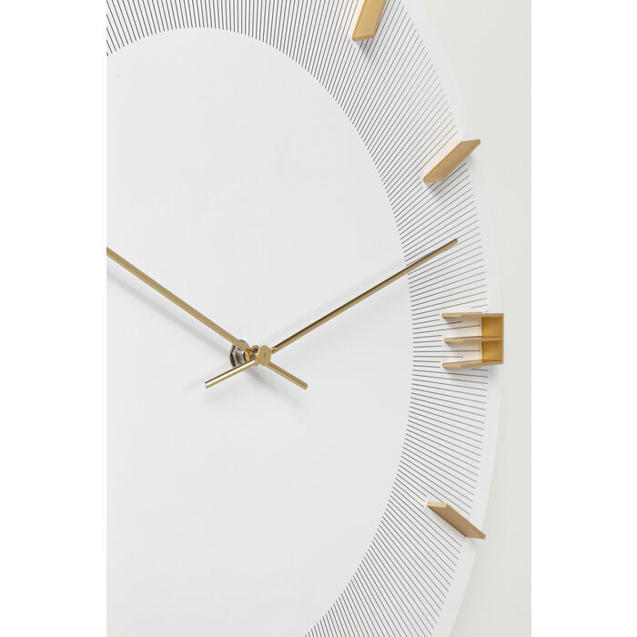 KARE Design Kare Wanduhr Leonardo – Ø 49 cm, weiss, Metall