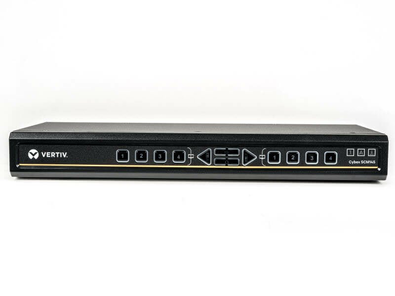 Vertiv SCM185DPH-400 – 2×8-Port DP/HDMI Sicherer KVM-Switch – 4K/60 Hz, USB 2.0-Hub, Audio