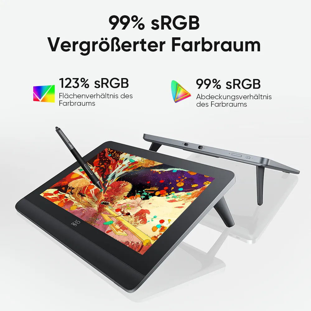 XPPen XP-Pen – Stiftdisplay Artist Pro 14 (Gen2), 13,9", schwarz, 16384 Druckstufen, 299 × 187 mm, USB-C
