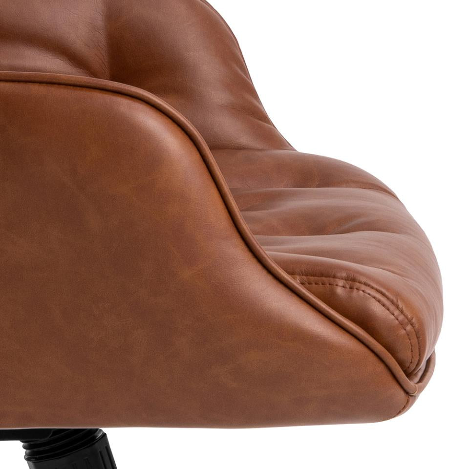 Actona AC Design Bürostuhl Erik – braun, Kunstleder