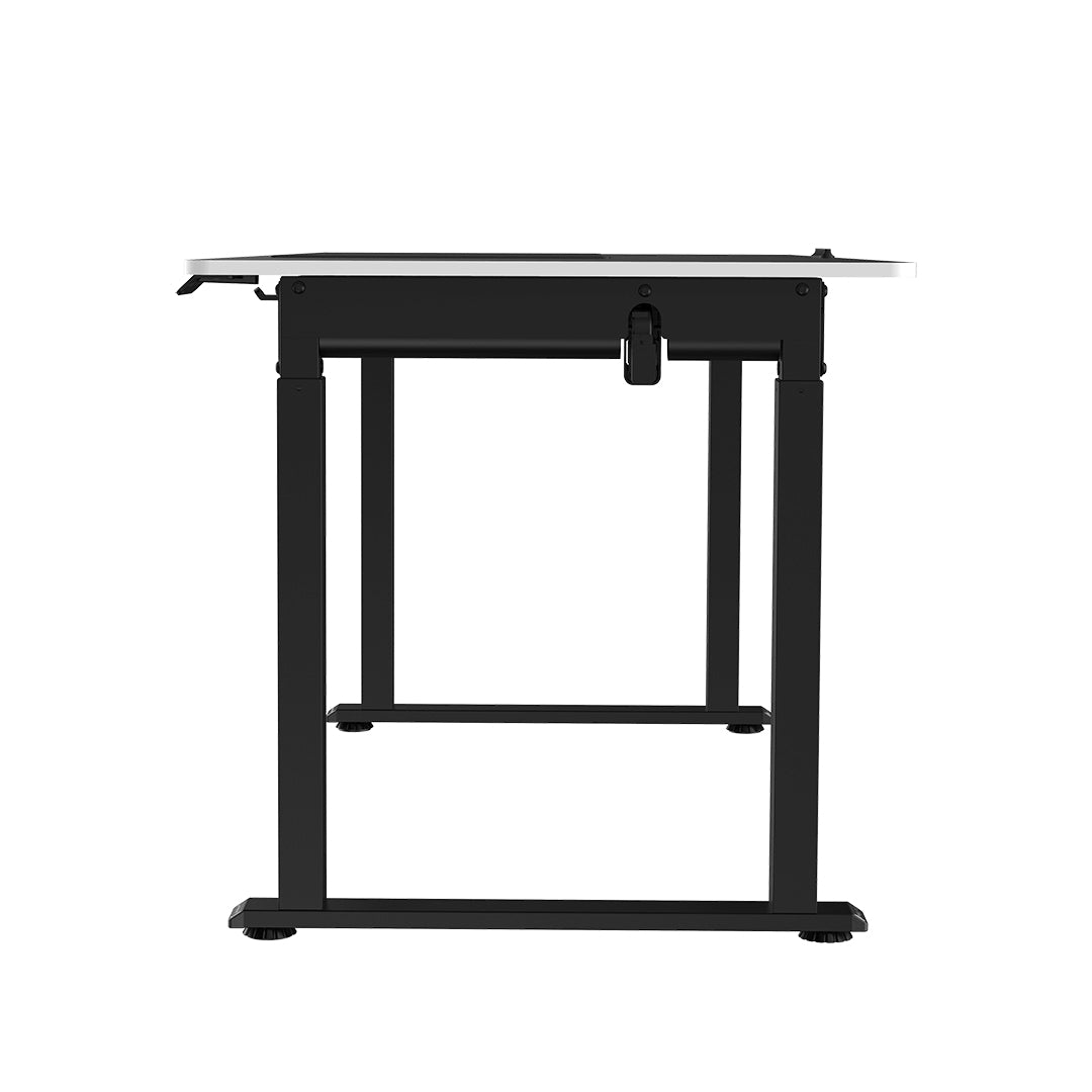 Ultradesk Uplift Gaming-Tisch – 160 × 75 cm, höhenverstellbar, weiss/schwarz, Stahl