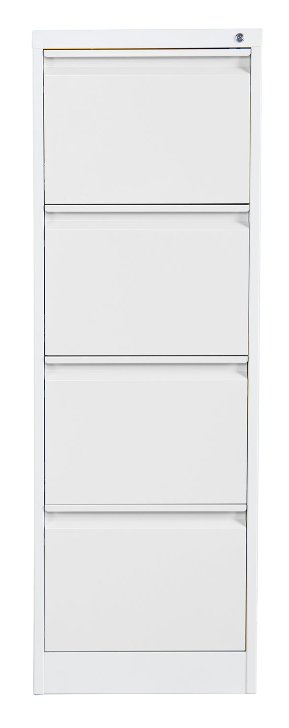 Phoenix Safe Co. FC1004GGK – Aktenschrank, 4 Schubladen, abschliessbar, Stahl, 450 × 620 × 1330 mm, Grau