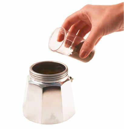 Bialetti Manuelle Kaffeemühle MCPRO001 – Schlagmesser, 6 Stufen, 45 g, Silber