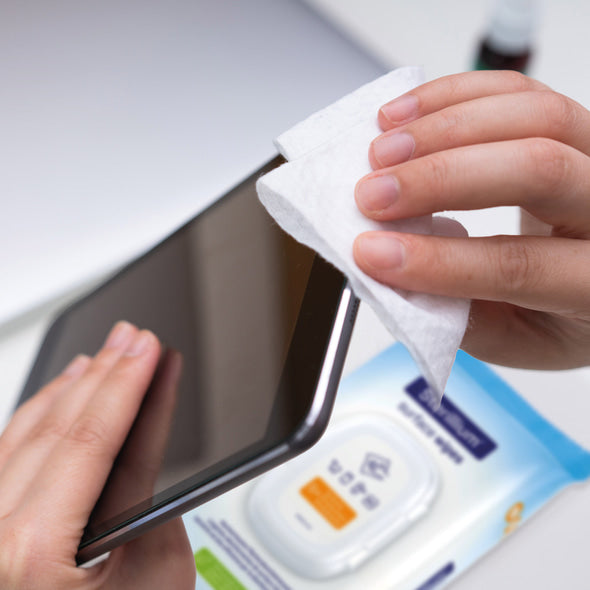Sterillium Desinfektionstücher – alkoholhaltig – ohne Duft – für Glas/Kunststoff – 60 Stk.