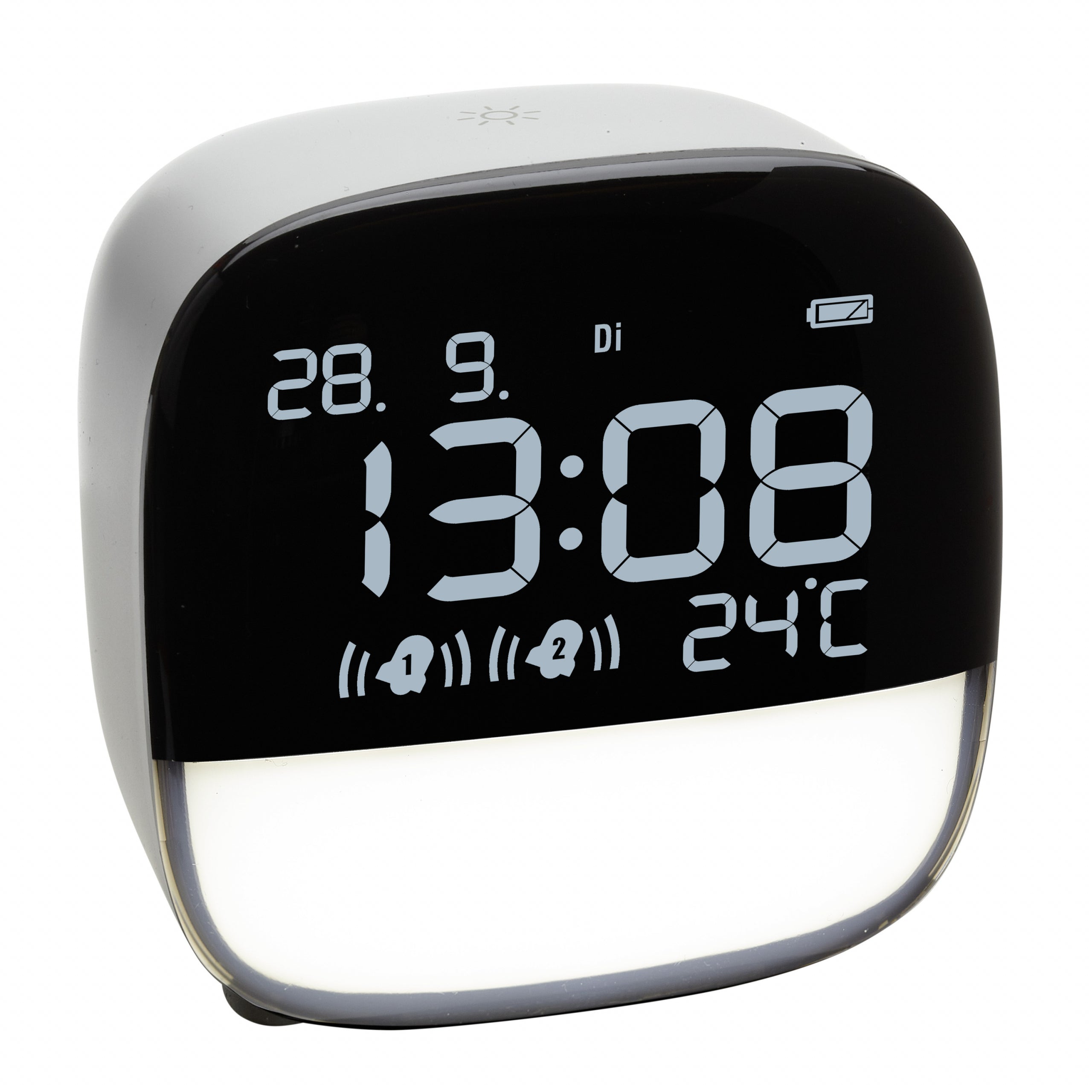 TFA-Dostmann TFA Dostmann Digitalwecker – Snooze, Thermometer, USB, 6,7 × 8,2 × 8,1 cm, weiss, Kunststoff