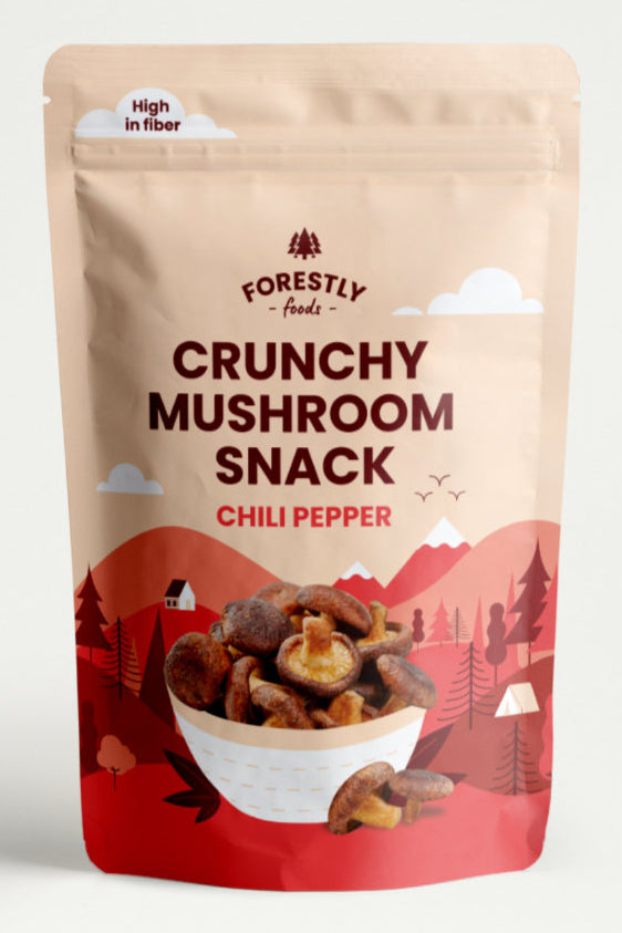 Forestly Foods Champignon-Chips – Chili, vegan, glutenfrei – 50 g