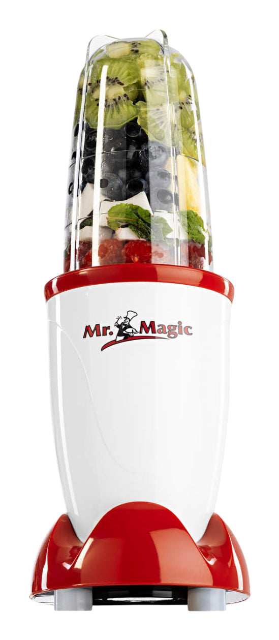 Gourmetmaxx Smoothie-Mixer Mr. Magic – 0,5 l, 250 W, spülmaschinenfest – rot/weiss