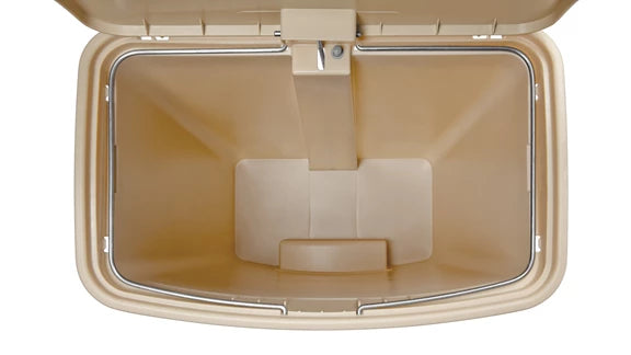 Rubbermaid Slim Jim Treteimer – 15,1 l – Kunststoff (PE), rechteckig – beige